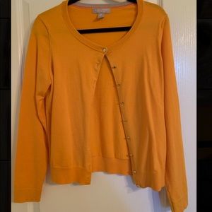 Mustard yellow Banana Republic cardigan sz med